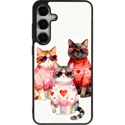 Samsung Galaxy S25+ Case Hülle - Silikon schwarz Saint Valentines Day 26 Cat Love