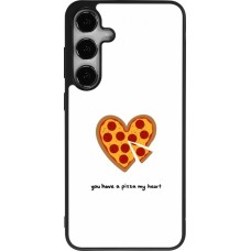 Coque Samsung Galaxy S25+ - Silicone rigide noir Saint Valentines Day 26 You have my pizza heart