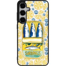 Coque Samsung Galaxy S25+ - Silicone rigide noir Sardines in oil 2026