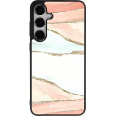 Samsung Galaxy S25+ Case Hülle - Silikon schwarz Shimmering Orange