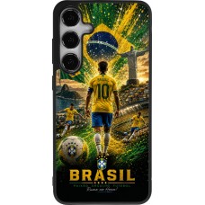 Samsung Galaxy S25+ Case Hülle - Silikon schwarz Fussball Brasilien splash 2026