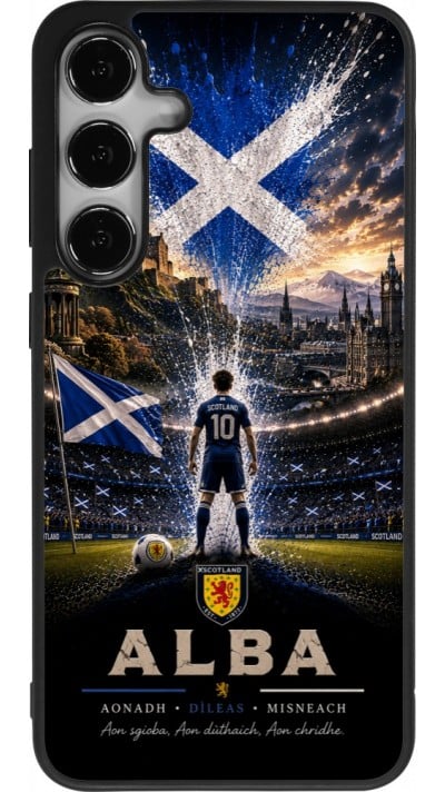 Samsung Galaxy S25+ Case Hülle - Silikon schwarz Fussball Schottland splash 2026