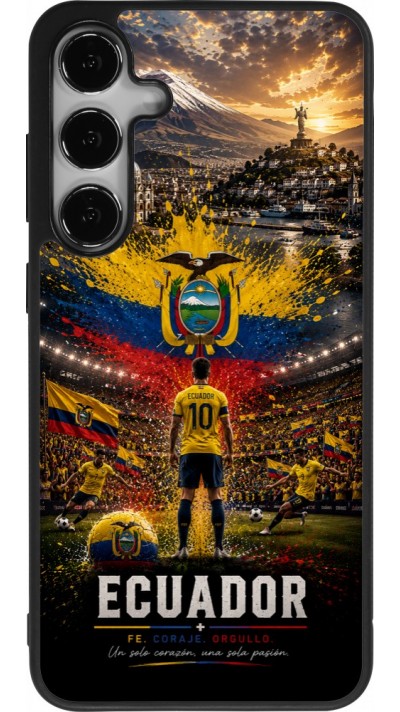 Samsung Galaxy S25+ Case Hülle - Silikon schwarz Fussball Ecuador splash 2026