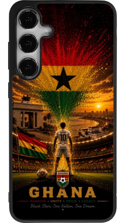 Samsung Galaxy S25+ Case Hülle - Silikon schwarz Fussball Ghana splash 2026