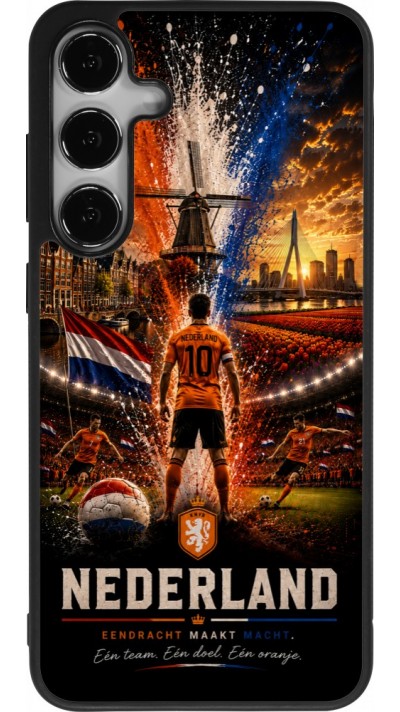 Samsung Galaxy S25+ Case Hülle - Silikon schwarz Fussball Niederlande splash 2026