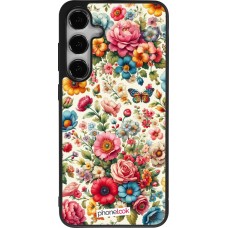 Samsung Galaxy S25+ Case Hülle - Silikon schwarz Spring 25 fruehling bluetend