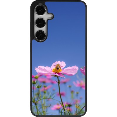 Coque Samsung Galaxy S25+ - Silicone rigide noir Bee on a flower Spring 2026