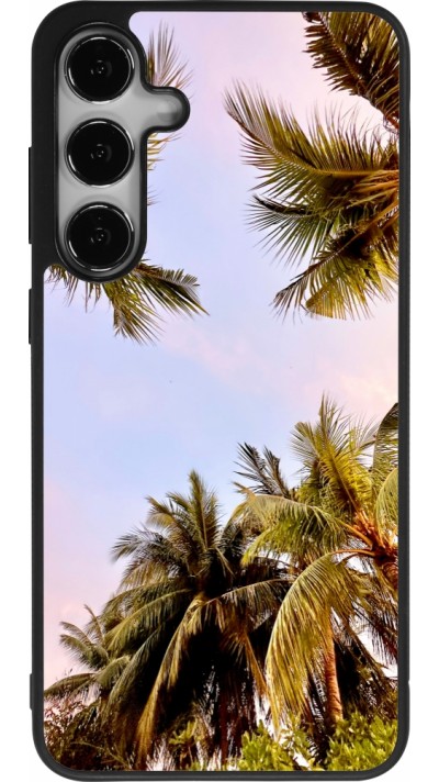 Samsung Galaxy S25+ Case Hülle - Silikon schwarz Summer 2023 palm tree vibe