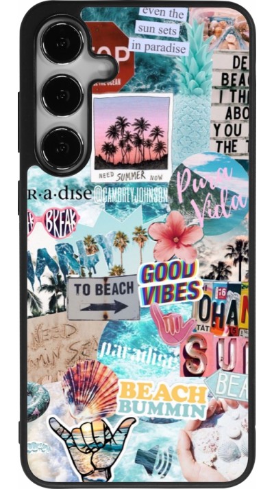 Samsung Galaxy S25+ Case Hülle - Silikon schwarz Summer 20 collage