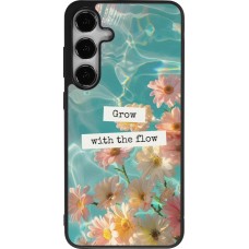 Coque Samsung Galaxy S25+ - Silicone rigide noir Summer 2025 Grow with the flow