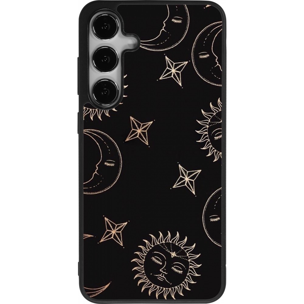 Coque Samsung Galaxy S25+ - Silicone rigide noir Suns and Moons