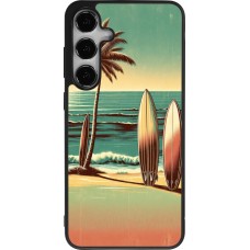 Samsung Galaxy S25+ Case Hülle - Silikon schwarz Surf Paradise