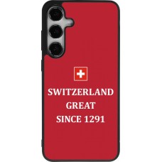 Coque Samsung Galaxy S25+ - Silicone rigide noir Switzerland Great Since 1291