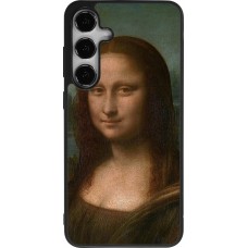 Coque Samsung Galaxy S25+ - Silicone rigide noir Tableau art - La Joconde - Léonard de Vinci