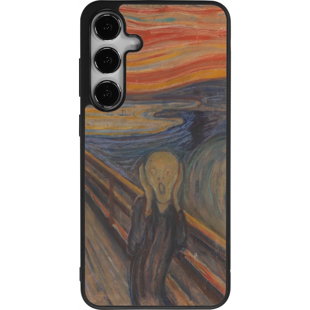 Coque Samsung Galaxy S25+ - Silicone rigide noir Tableau art - Le Cri - Edvard Munch