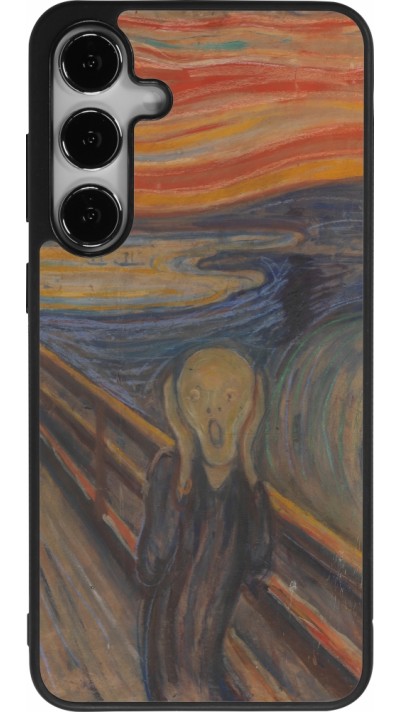 Coque Samsung Galaxy S25+ - Silicone rigide noir Tableau art - Le Cri - Edvard Munch