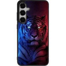 Coque Samsung Galaxy S25+ - Silicone rigide noir Tiger Blue Red