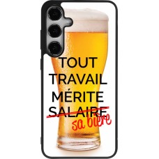 Samsung Galaxy S25+ Case Hülle - Silikon schwarz Tout travail mérite sa bière