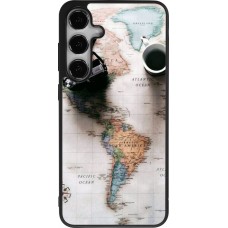 Coque Samsung Galaxy S25+ - Silicone rigide noir Travel 01