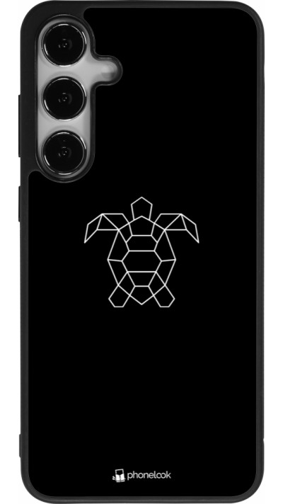 Samsung Galaxy S25+ Case Hülle - Silikon schwarz Turtles lines on black
