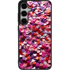 Samsung Galaxy S25+ Case Hülle - Silikon schwarz Valentin 2025 Konfetti