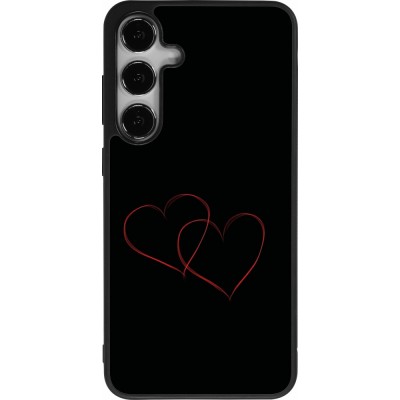 Samsung Galaxy S25+ Case Hülle - Silikon schwarz Valentine 2023 attached heart