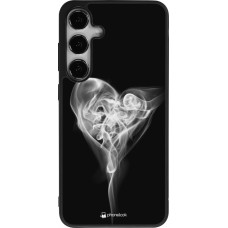 Coque Samsung Galaxy S25+ - Silicone rigide noir Valentine 2022 Black Smoke