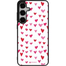 Coque Samsung Galaxy S25+ - Silicone rigide noir Valentine 2022 Many pink hearts