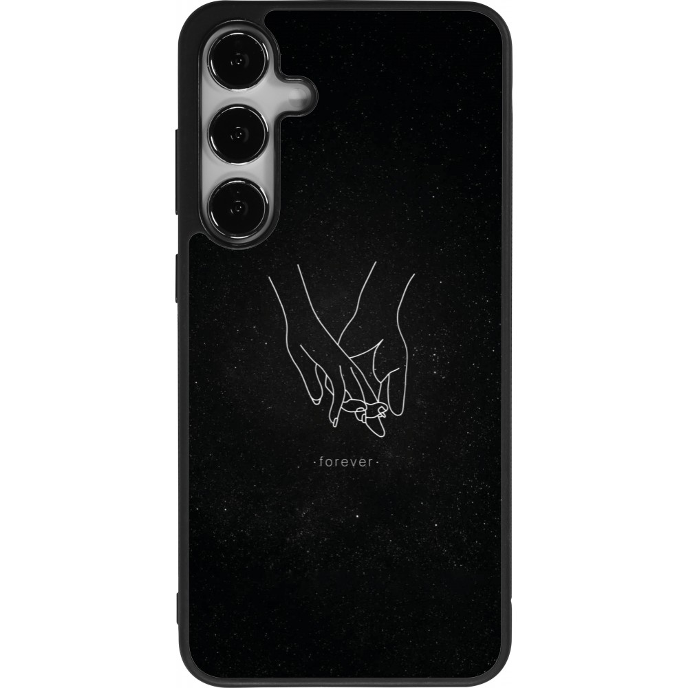 Samsung Galaxy S25+ Case Hülle - Silikon schwarz Valentine 2023 hands forever