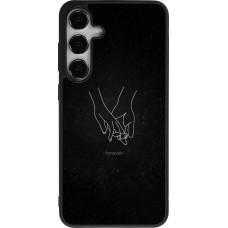 Samsung Galaxy S25+ Case Hülle - Silikon schwarz Valentine 2023 hands forever
