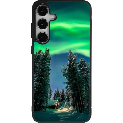 Coque Samsung Galaxy S25+ - Silicone rigide noir Winter 22 Northern Lights