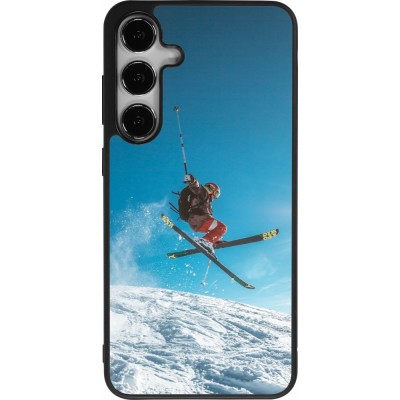 Samsung Galaxy S25+ Case Hülle - Silikon schwarz Winter 22 Ski Jump