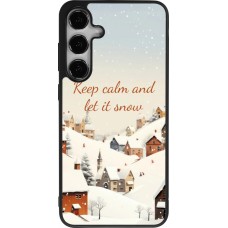 Samsung Galaxy S25+ Case Hülle - Silikon schwarz Winter 25 Winter Keep calm and let it snow