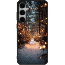 Samsung Galaxy S25+ Case Hülle - Silikon schwarz Winter 25 Winter snowy road
