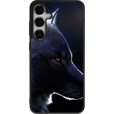 Coque Samsung Galaxy S25+ - Silicone rigide noir Wolf Shape