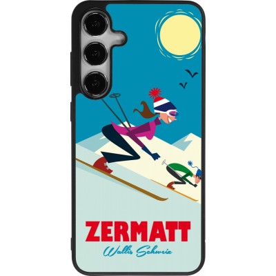 Samsung Galaxy S25+ Case Hülle - Silikon schwarz Zermatt Ski Downhill