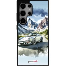 Samsung Galaxy S25 Ultra Case Hülle - Silikon schwarz Porsche 911 Berg Aquarell