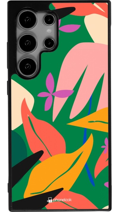 Samsung Galaxy S25 Ultra Case Hülle - Silikon schwarz Abstract Jungle
