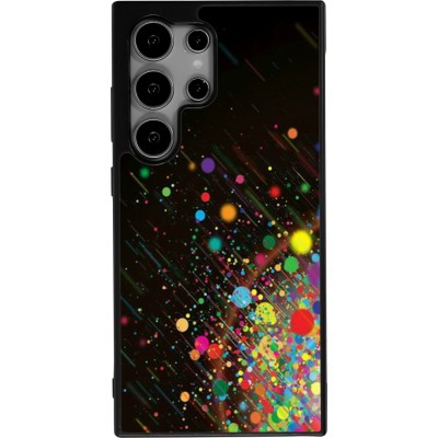 Coque Samsung Galaxy S25 Ultra - Silicone rigide noir Abstract Bubble Lines