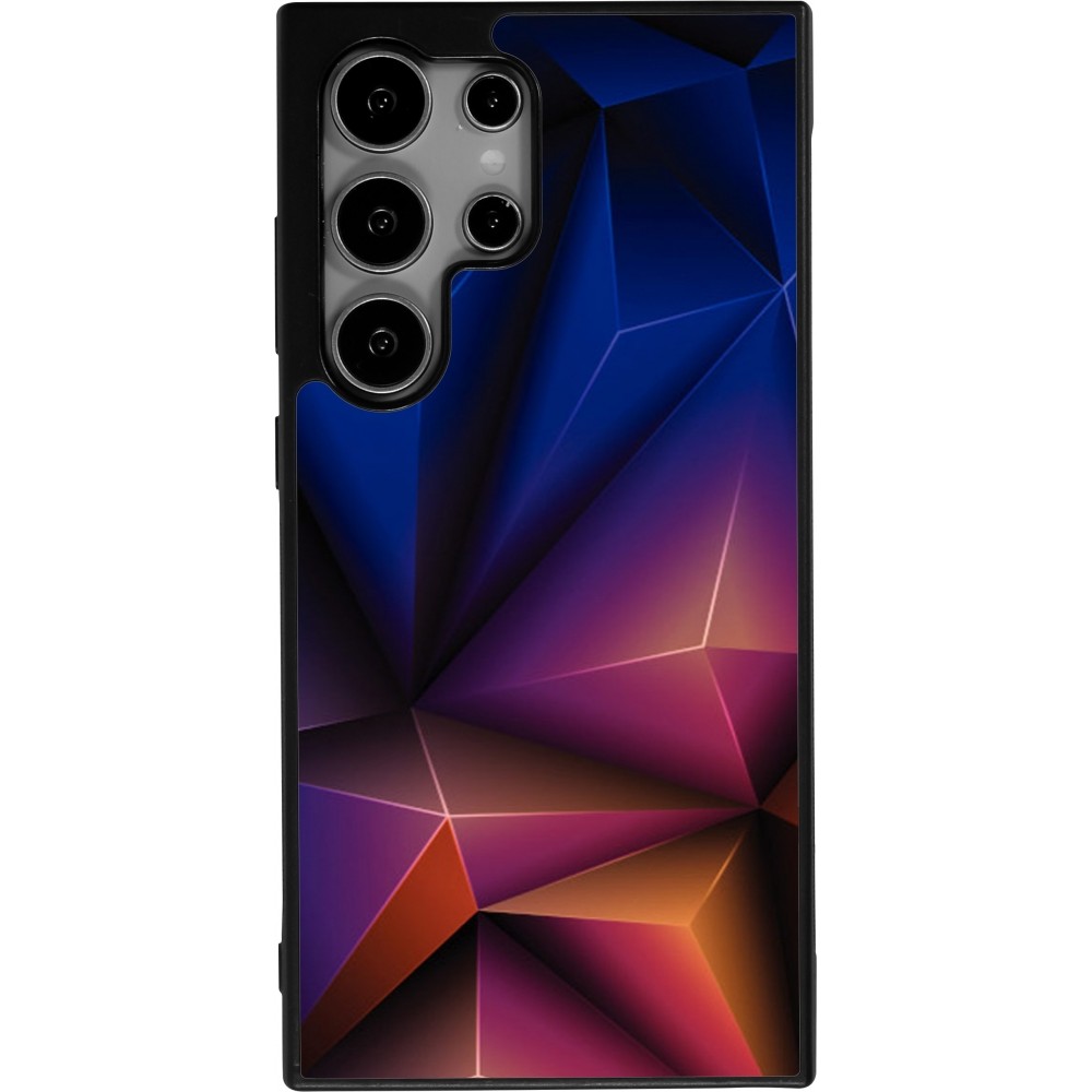 Coque Samsung Galaxy S25 Ultra - Silicone rigide noir Abstract Triangles 