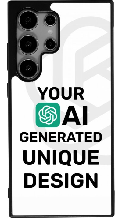 Samsung Galaxy S25 Ultra Case Hülle - Silikon schwarz 100% einzigartig erstellt dank Deiner Kreativität und künstlicher Intelligenz (KI)