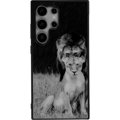 Samsung Galaxy S25 Ultra Case Hülle - Silikon schwarz Angry lions