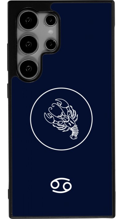 Coque Samsung Galaxy S25 Ultra - Silicone rigide noir Astrologie Cancer