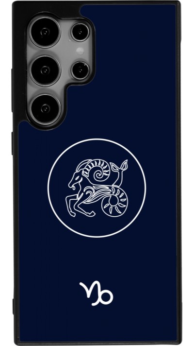 Coque Samsung Galaxy S25 Ultra - Silicone rigide noir Astrologie Capricorne