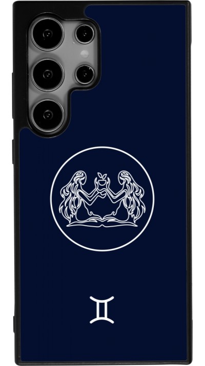 Coque Samsung Galaxy S25 Ultra - Silicone rigide noir Astrologie Gémeaux