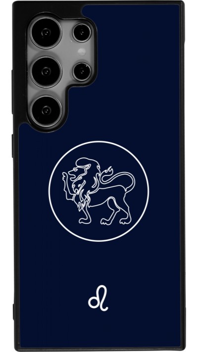 Coque Samsung Galaxy S25 Ultra - Silicone rigide noir Astrologie Lion