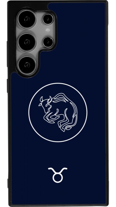 Coque Samsung Galaxy S25 Ultra - Silicone rigide noir Astrologie Taureau