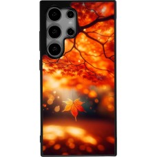 Samsung Galaxy S25 Ultra Case Hülle - Silikon schwarz Herbst Magisch Orange