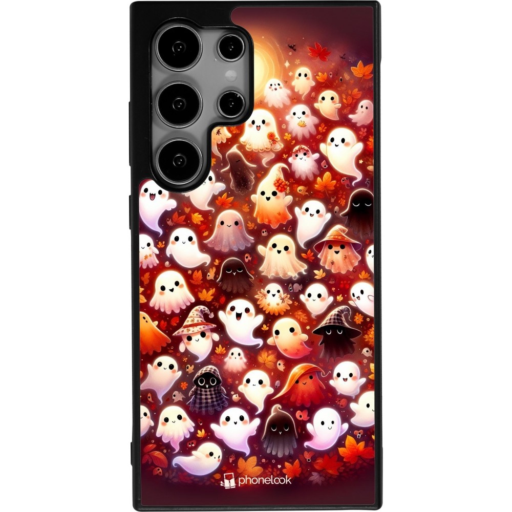 Samsung Galaxy S25 Ultra Case Hülle - Silikon schwarz Gespenster Herbst niedlich