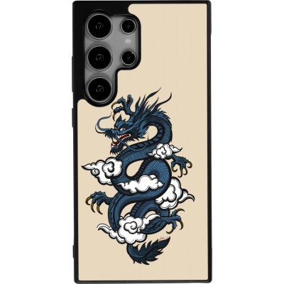 Coque Samsung Galaxy S25 Ultra - Silicone rigide noir Blue Dragon Tattoo